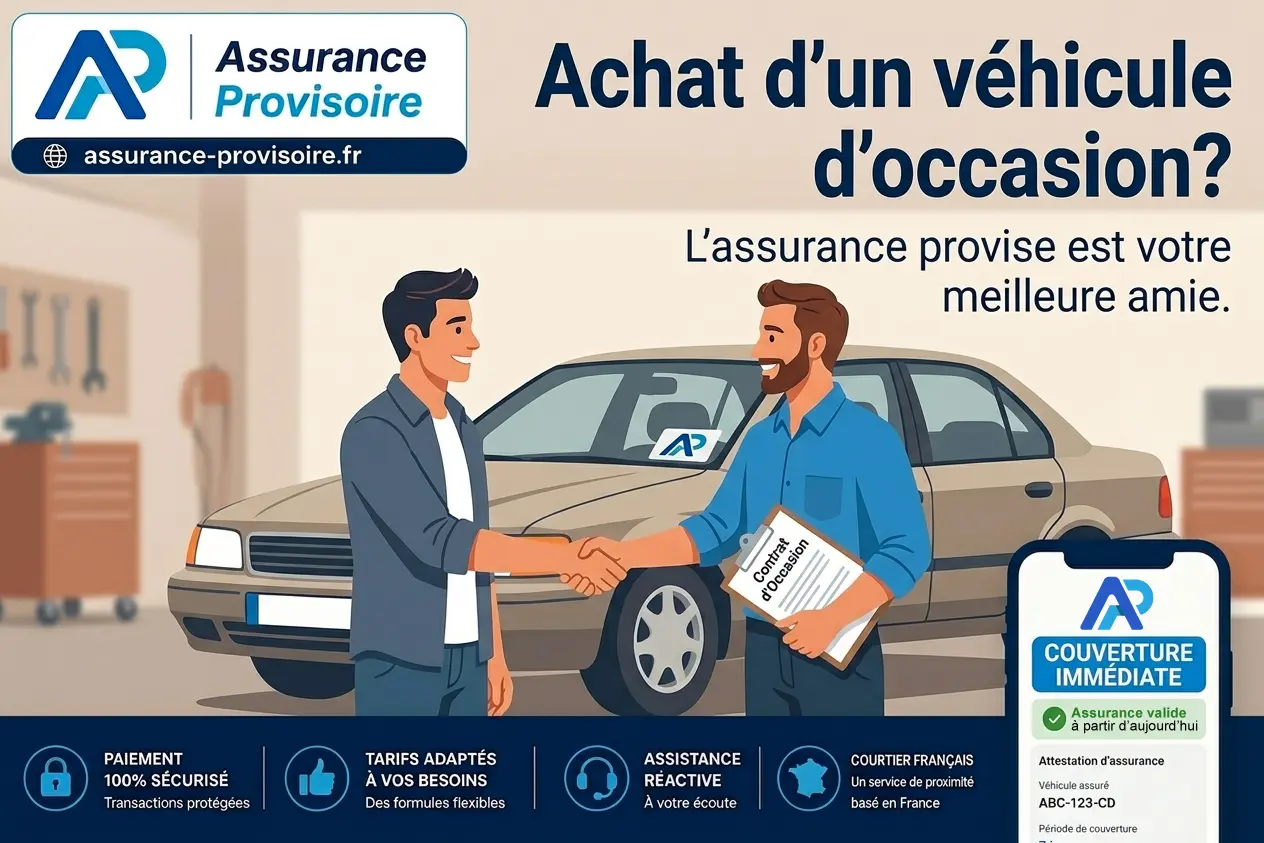 Assurance temporaire auto — achat d'un véhicule d'occasion