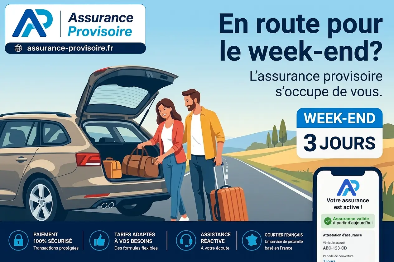 Assurance temporaire auto — week-end ou vacances